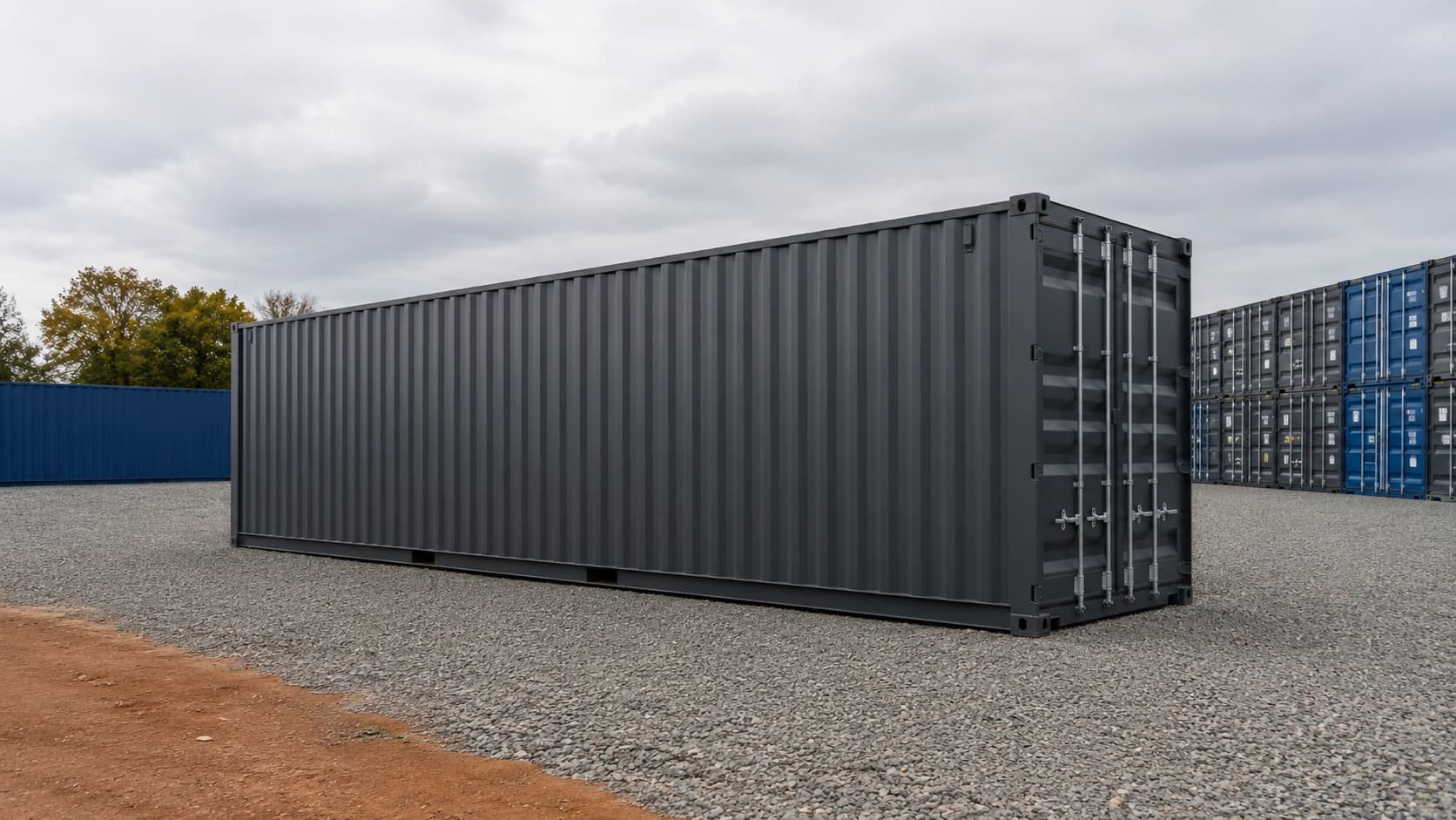 Container oscuro de 40 pies High Cube